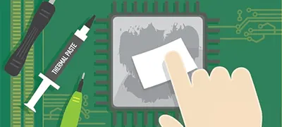 Using too little or too much thermal paste