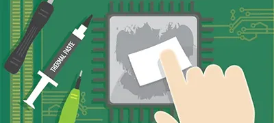 Using too little or too much thermal paste