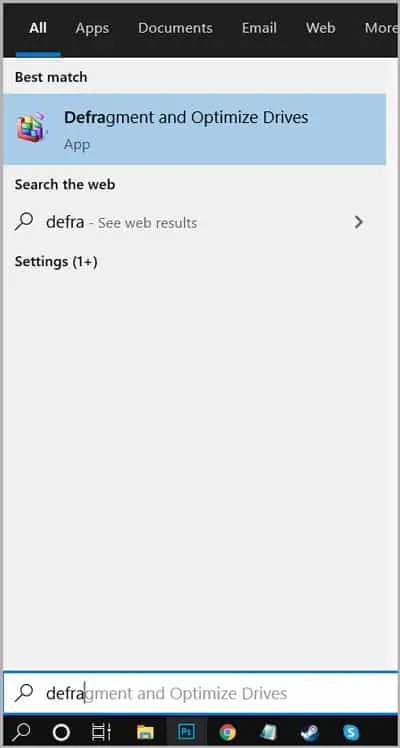 Defragment and Optimize Drives